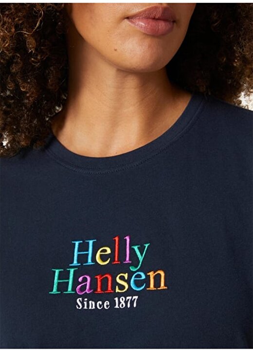 Helly Hansen Lacivert Kadın Bisiklet Yaka Normal Kalıp Baskılı T-Shirt HHA.54080_W CORE GRAPHIC 2