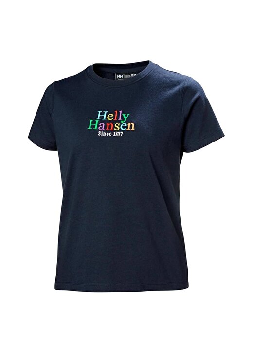 Helly Hansen Lacivert Kadın Bisiklet Yaka Normal Kalıp Baskılı T-Shirt HHA.54080_W CORE GRAPHIC 4