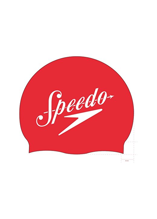 Speedo Kırmızı - Beyaz Unisex Bone 8-0838514614-SPEEDO SLOGAN PRT CAP 4