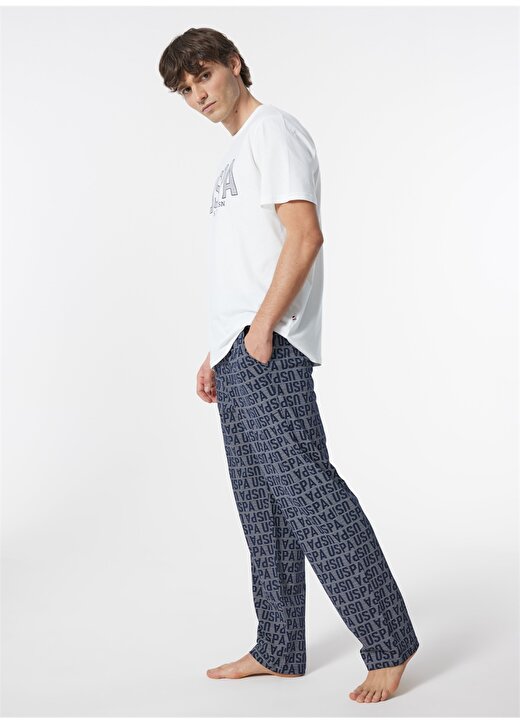U.S. Polo Assn. Ekru Erkek Pijama Takımı 3'Lu Paket Pijama Ta 2