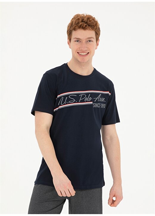 U.S. Polo Assn. Lacivert Erkek Pijama Takımı Tshirt Sort Takim 3