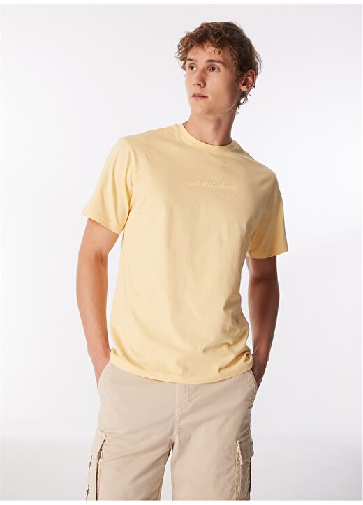 Columbia Sarı Erkek O Yaka Normal Kalıp T-Shirt 9120180754_CS0121 CSC BAR SPLIT 1