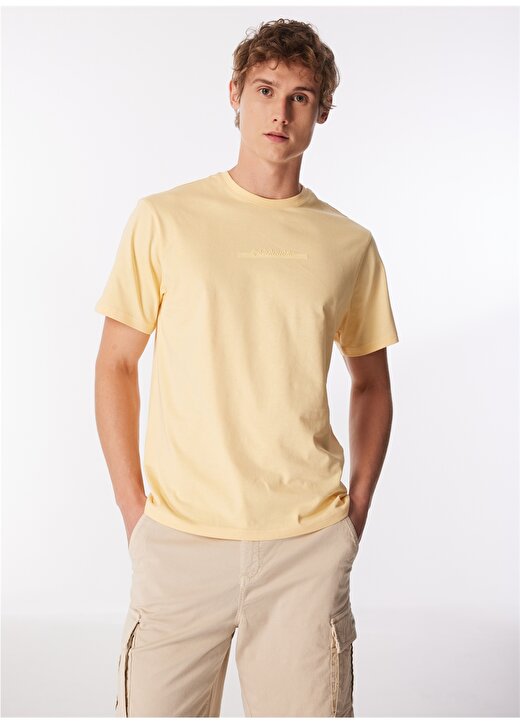 Columbia Sarı Erkek O Yaka Normal Kalıp T-Shirt 9120180754_CS0121 CSC BAR SPLIT 3