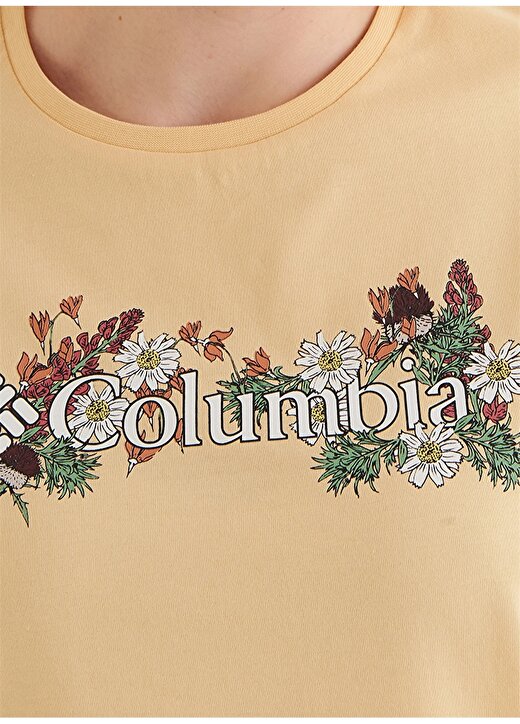 Columbia Sarı Kadın O Yaka Normal Kalıp Baskılı T-Shirt 9220301754_CS0366 CSC NORTHCASCADES 2