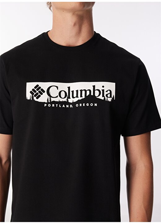 Columbia Siyah Erkek O Yaka Normal Kalıp Baskılı T-Shirt 9120801010_CS0371 CSC BOX TREELINE 4