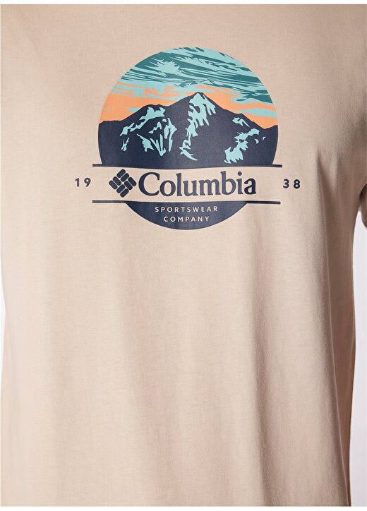 Columbia Ekru Erkek O Yaka Normal Kalıp Baskılı T-Shirt 9120781278_CS0369 SCOPEDVIEW SS TEE 4