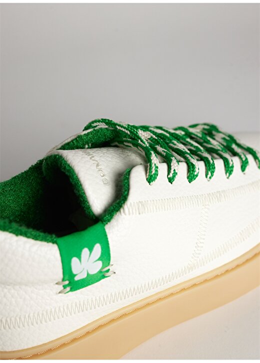 Bonamaso Beyaz - Yeşil Doğal Kauçuk + Vegan Deri Erkek Sneaker Antonio - Flores 4