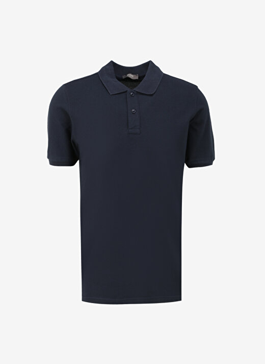 People By Fabrika Lacivert Erkek Basic Polo T-Shirt SPBF4SM-TST5017   1