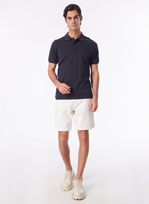 People By Fabrika Lacivert Erkek Basic Polo T-Shirt SPBF4SM-TST5017   4