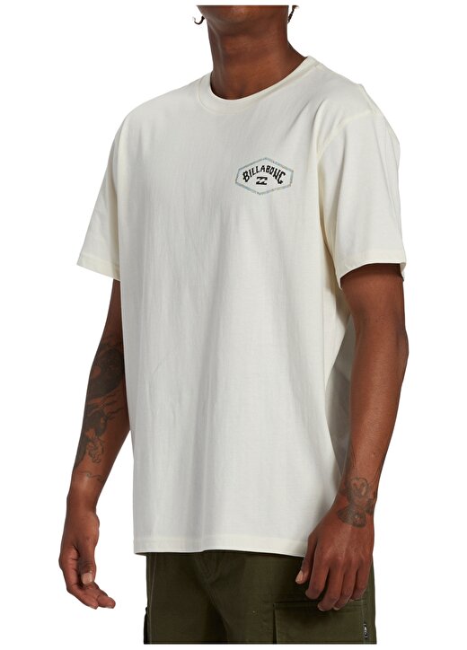 Billabong Koyu Beyaz Erkek Bisiklet Yaka Regular Fit Desenli T-Shirt ABYZT02257_EXIT ARCH TEES 3