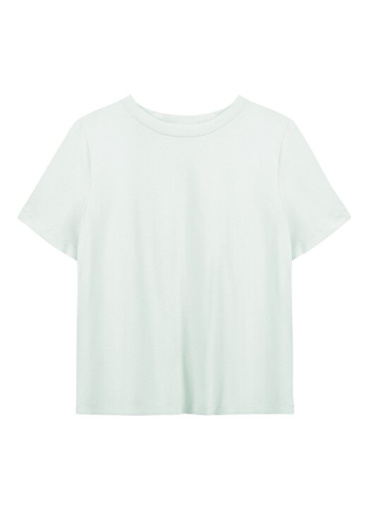 Luokk Yuvarlak Yaka Düz Beyaz Kadın T-Shirt BRADLEY 1