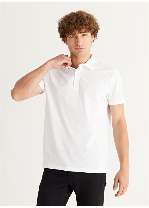 Altınyıldız Classics Beyaz Erkek Polo T-Shirt 4A4823200075 2