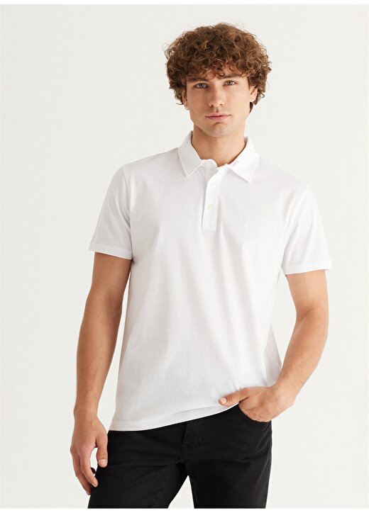 Altınyıldız Classics Beyaz Erkek Polo T-Shirt 4A4823200075 4