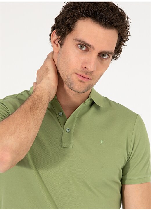 Cacharel Düz Açık Yeşil Erkek Polo T-Shirt CT 2