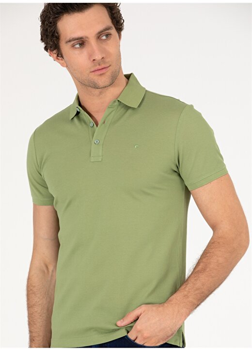 Cacharel Düz Açık Yeşil Erkek Polo T-Shirt CT 4