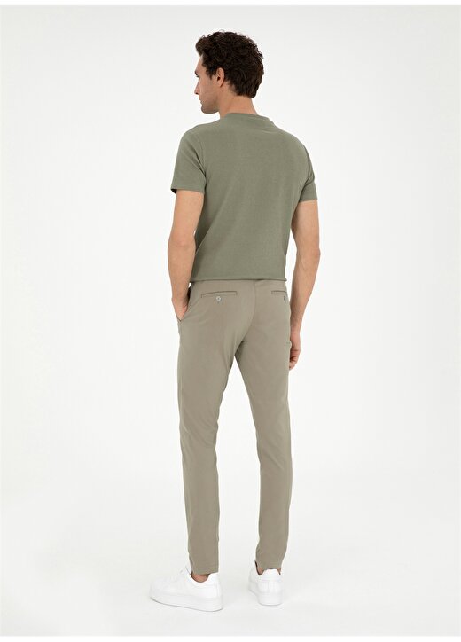 Cacharel Normal Bel Normal Paça Slim Fit Yeşil Erkek Pantolon OVETA 4