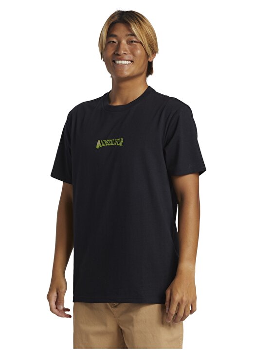 Quiksilver Siyah Erkek O Yaka Normal Kalıp Baskılı T-Shirt AQYZT09543_ISLAND SUNRISE MOE 1