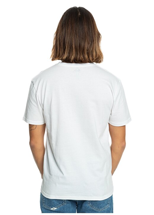 Quiksilver Beyaz Erkek O Yaka Standart Fit Baskılı T-Shirt EQYZT07658_COMP LOGO SS 3