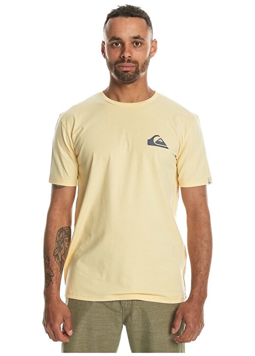 Quiksilver Sarı Erkek O Yaka Standart Fit Baskılı T-Shirt EQYZT07657_MW MINI LOGO SS 1