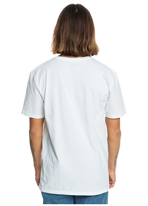 Quiksilver Beyaz Erkek O Yaka Standart Fit Baskılı T-Shirt EQYZT07659_TRADESMITH SS 3