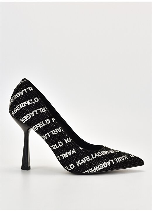 KARL LAGERFELD Siyah - Beyaz Kadın Deri Topuklu Ayakkabı KL31314 50S 1