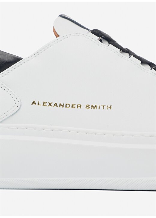 Alexander Smith Beyaz - Siyah Erkek Deri Sneaker WEMBLEY 4