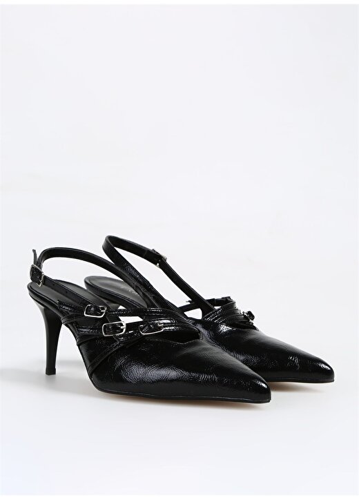 Fabrika Siyah Kadın Topuklu Ayakkabı ELLEN 2
