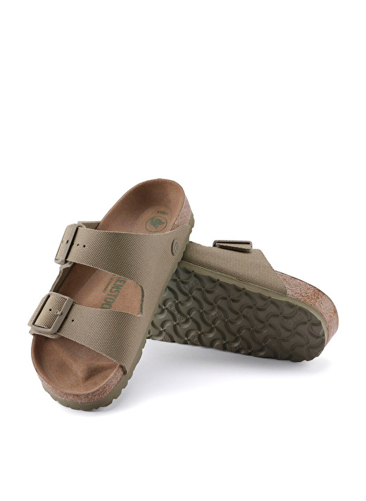 Birkenstock ARIZONA TEX CANVAS VEGAN Haki Kadın Kanvas Terlik  2