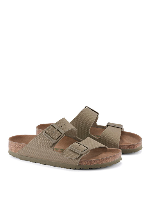 Birkenstock ARIZONA TEX CANVAS VEGAN Haki Kadın Kanvas Terlik  4