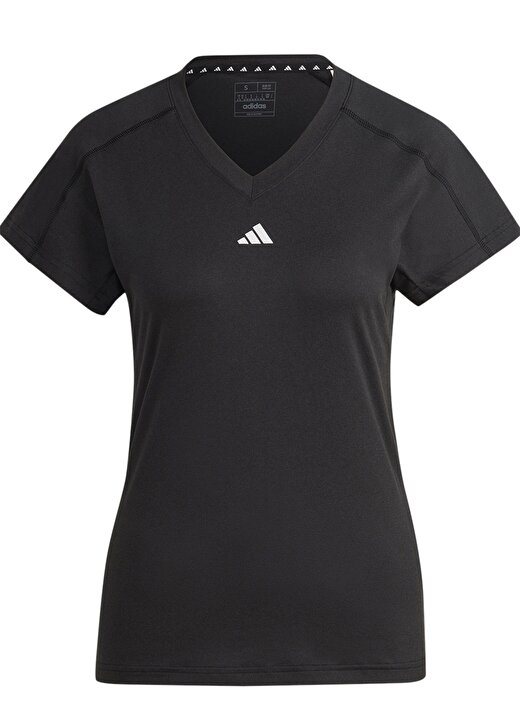 Adidas Siyah Erkek V Yaka Slim Fit Düz T-Shirt HN5543 TR-ES MIN T 4