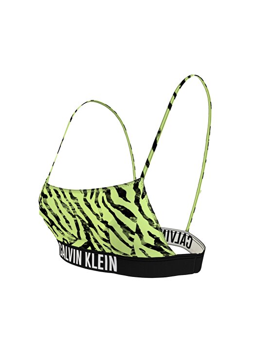 Calvin Klein Yeşil - Siyah Kadın Bikini Üst BRALETTE-RP-PRINT KW0KW023330IC 2