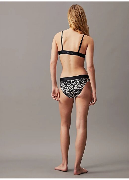 Calvin Klein Bej - Siyah Kadın Bikini Üst TRIANGLE-RP-PRINT KW0KW024880GM 1