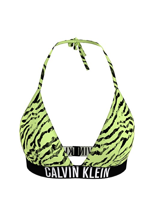 Calvin Klein Yeşil - Siyah Kadın Bikini Üst TRIANGLE-RP-NYLON KW0KW023310IC 1