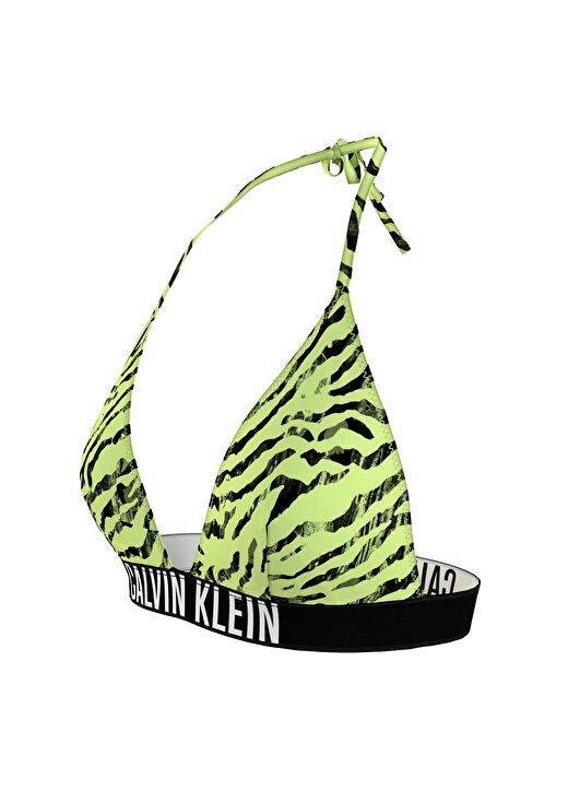Calvin Klein Yeşil - Siyah Kadın Bikini Üst TRIANGLE-RP-NYLON KW0KW023310IC 2