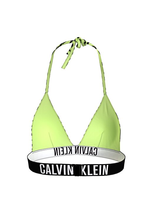 Calvin Klein Yeşil - Siyah Kadın Bikini Üst TRIANGLE-RP-NYLON KW0KW023310IC 4