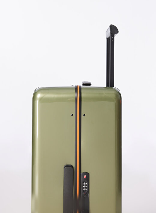 Floyd Yeşil Unisex Fermuarlı 45 cm x 70 cm x 25 cm Çekçekli Sert Valiz 4