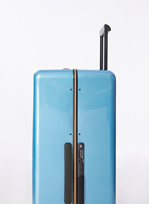 Floyd Mavi Unisex Fermuarlı 50 cm x 78 cm x 29 cm Çekçekli Sert Valiz 4