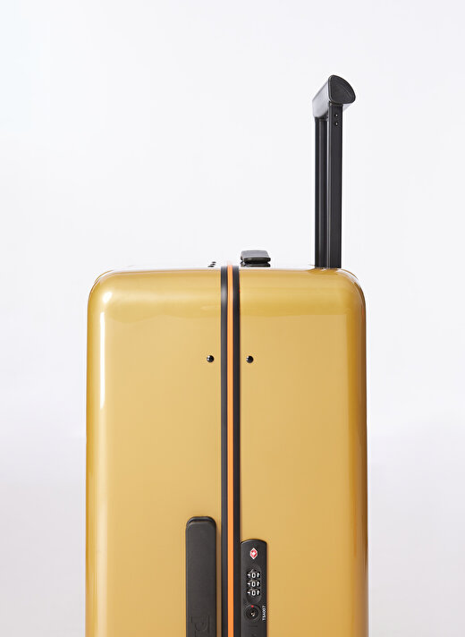 Floyd Altın Unisex Fermuarlı 45 cm x 70 cm x 25 cm Çekçekli Sert Valiz 4