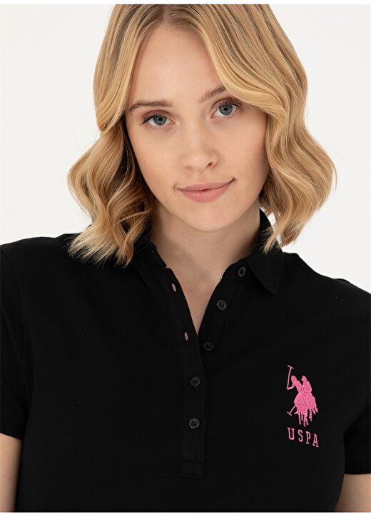 U.S. Polo Assn. Gömlek Yaka Siyah Diz Altı Kadın Elbise MURLIN 2