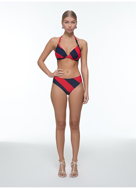 Bellisa Kırmızı - Lacivert Kadın Bikini Takım 241051 1