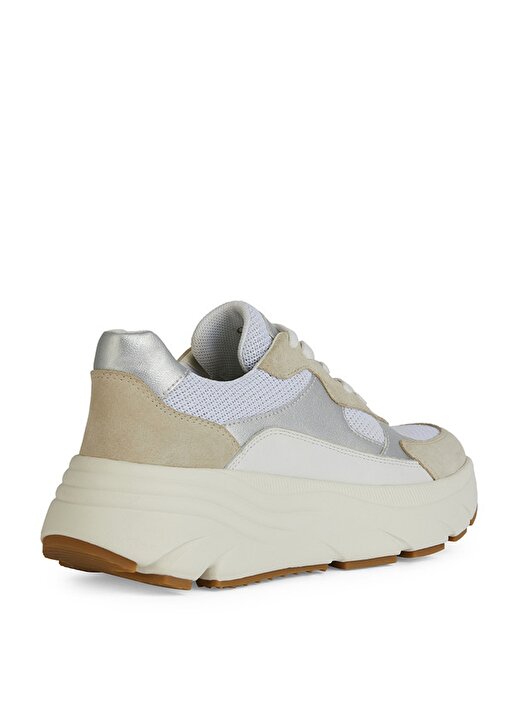 Geox Beyaz - Kahverengi Kadın Sneaker D DIAMANTA B 4