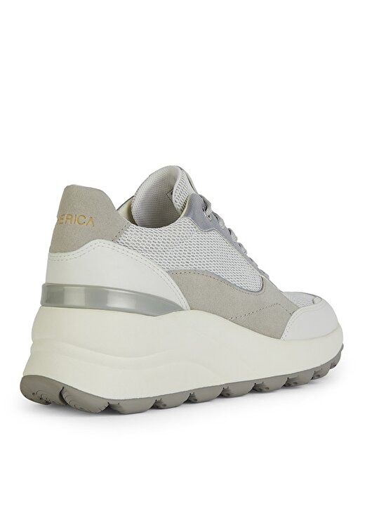 Geox Beyaz - Gümüş Kadın Sneaker D SPHERICA EC13 A 4