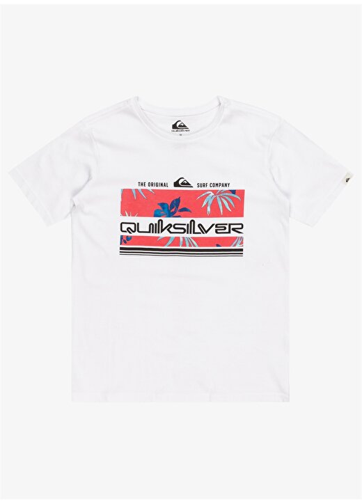 Quiksilver Düz Beyaz Erkek T-Shirt EQBZT04725-10-TRPCAL RNBW S YOUTH 1