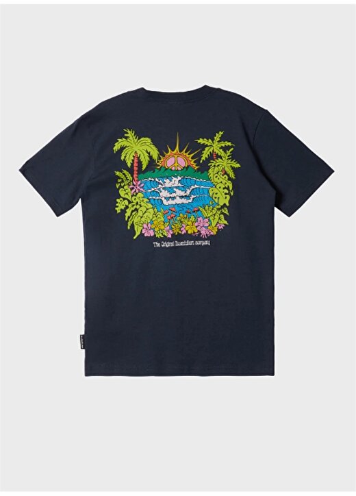 Quiksilver Düz Lacivert Erkek T-Shirt AQBZT04374-17726-ISLAND SUNRISE BOE 2