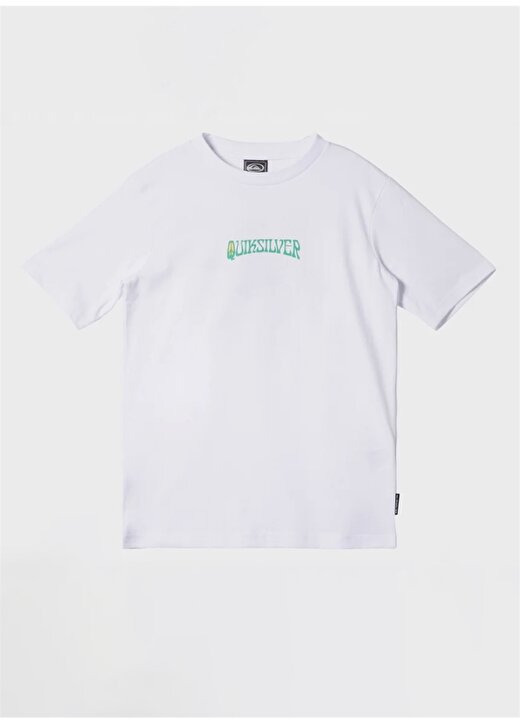 Quiksilver Düz Beyaz Erkek T-Shirt AQBZT04374-10-ISLAND SUNRISE BOE 1