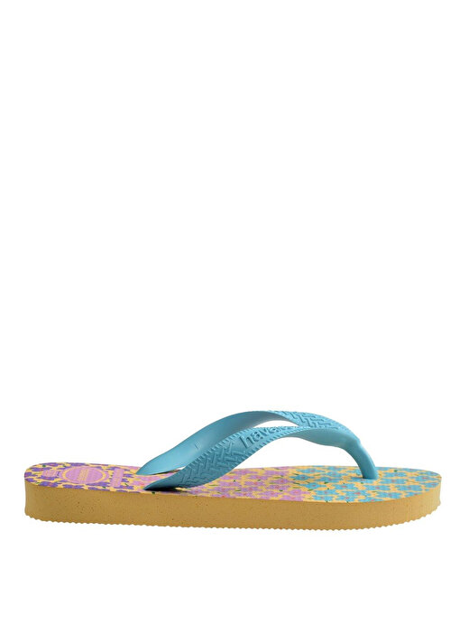 Havaianas Mavi - Çok Renkli Kız Çocuk Plaj Terliği KIDS FLORES 3