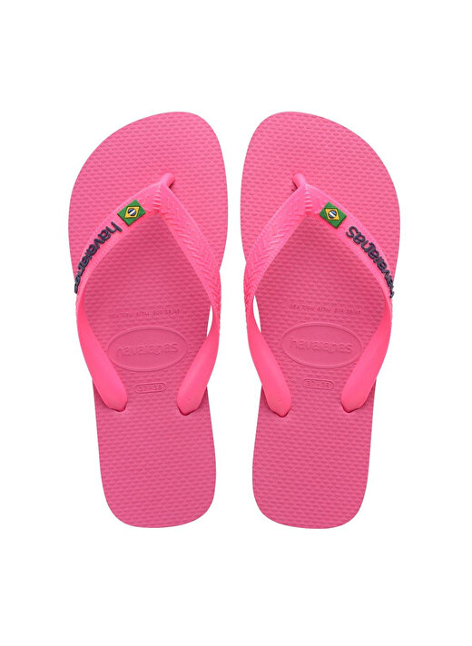 Havaianas Pembe Kadın Plaj Terliği BRASIL LOGO NEON 1