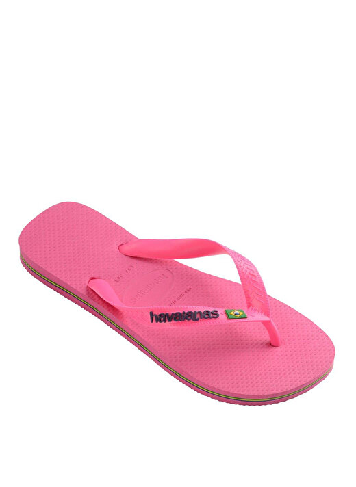 Havaianas Pembe Kadın Plaj Terliği BRASIL LOGO NEON 2