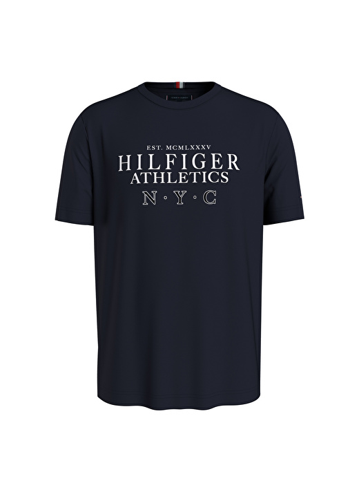 Tommy Hilfiger Bisiklet Yaka Mavi Erkek T-Shirt MW0MW34389DW5 1