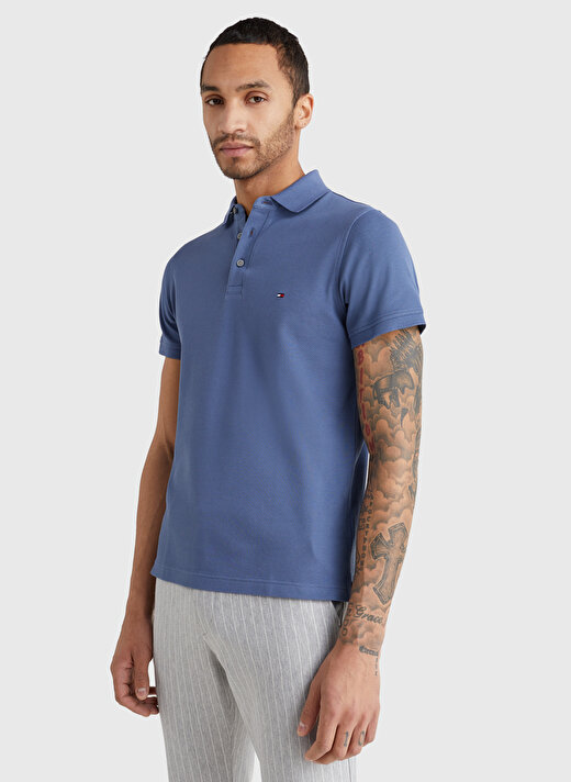 Tommy Hilfiger Mavi Erkek Polo T-Shirt MW0MW17771C9T 2